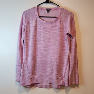 Champion Elite Long Sleeve Shirt Women's Size Small Pink/White